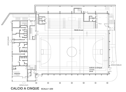 Progetto Struttura Sportiva Polivalente Coperta in Comune di Ceriale Savona.