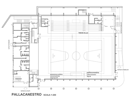 Progetto Struttura Sportiva Polivalente Coperta in Comune di Ceriale Savona.