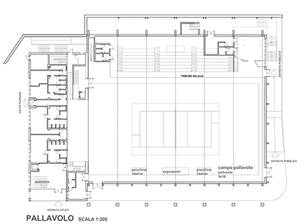 Progetto Struttura Sportiva Polivalente Coperta in Comune di Ceriale Savona.