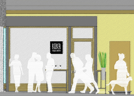 Progetto di un locale Biber Public House, con progettazione integrale degli arredi, a Oderzo (Tv).