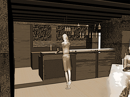 Progetto di restauro e di trasformazione con studio d’interni e di arredi, di un fabbricato rurale ad uso locale agriturismo Club Rock.