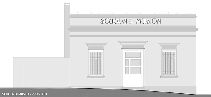 Progetto di manutenzione ed ampliamento di una Scuola di Musica.