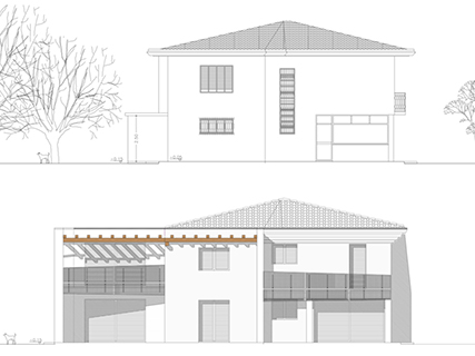 Progetto di ampliamento e ristrutturazione di un fabbricato residenziale anni 70’, con ricavo di due unità abitative.