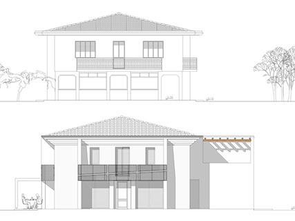 Progetto di ampliamento e ristrutturazione di un fabbricato residenziale anni 70’, con ricavo di due unità abitative.