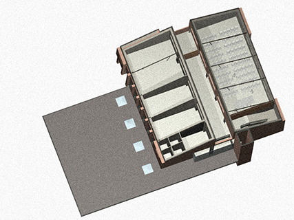 Progetto di un Centro Ricreativo e Culturale in un sito esistente.