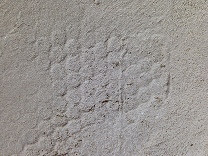 Progettazione e realizzazione di una parete con finitura in terra cruda con intrusioni e pattern superficiali in un’abitazione.
