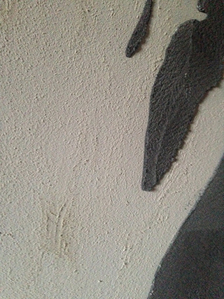 Progettazione e realizzazione di una parete con finitura in terra cruda con pattern superficiali in un’abitazione.
